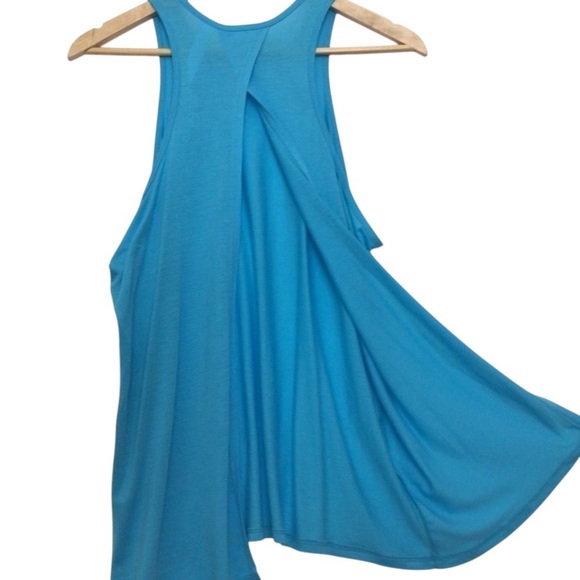 NWT Turquoise Open-Back Sleeveless Tank Top Women’s Activewear Yoga Gym (S/M/L) - Picture 6 of 8